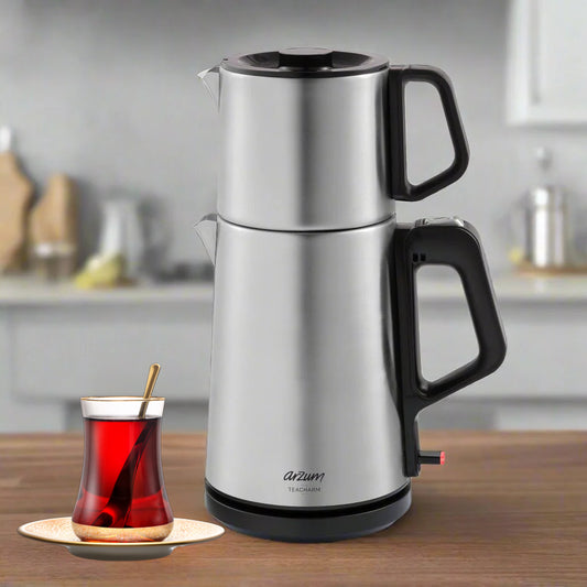 Arzum Tetera Turca Eléctrica, Acero Inoxidable, 120V