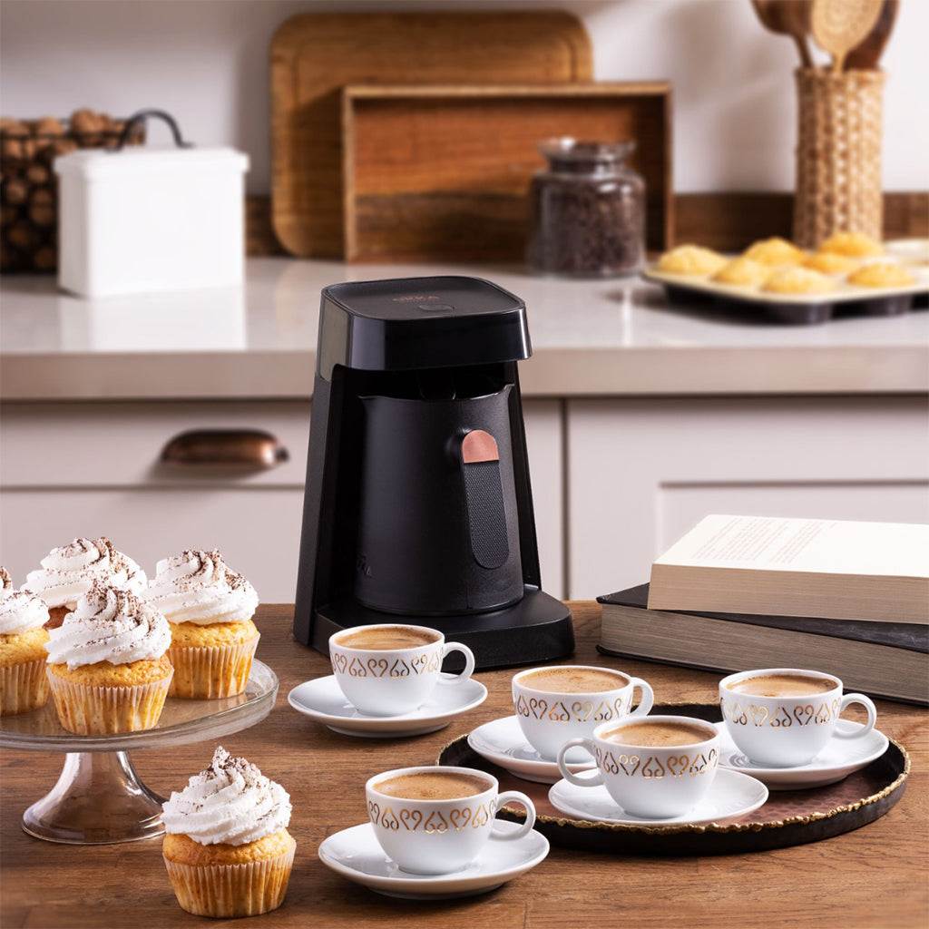 Arzum Okka Cafetera Turca Eléctrica para 5 tazas, 120V, café turco automático tradicional