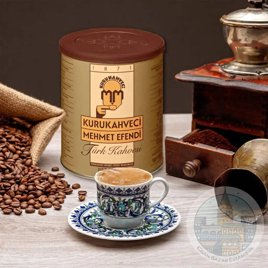 Set Café Turco 250g con cafetera turca (cezve) de acero inoxidable hecha en Turquía
