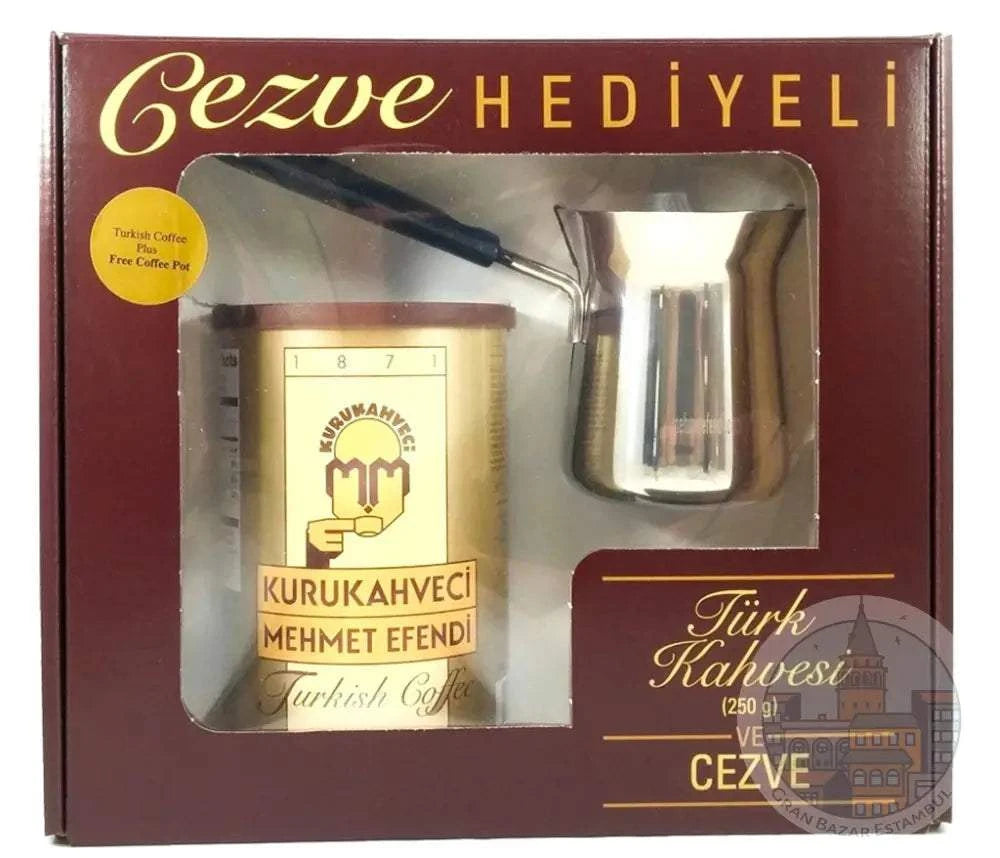 Set de Café Turco con Cezve y Delicia Turca de 454g para preparación auténtica