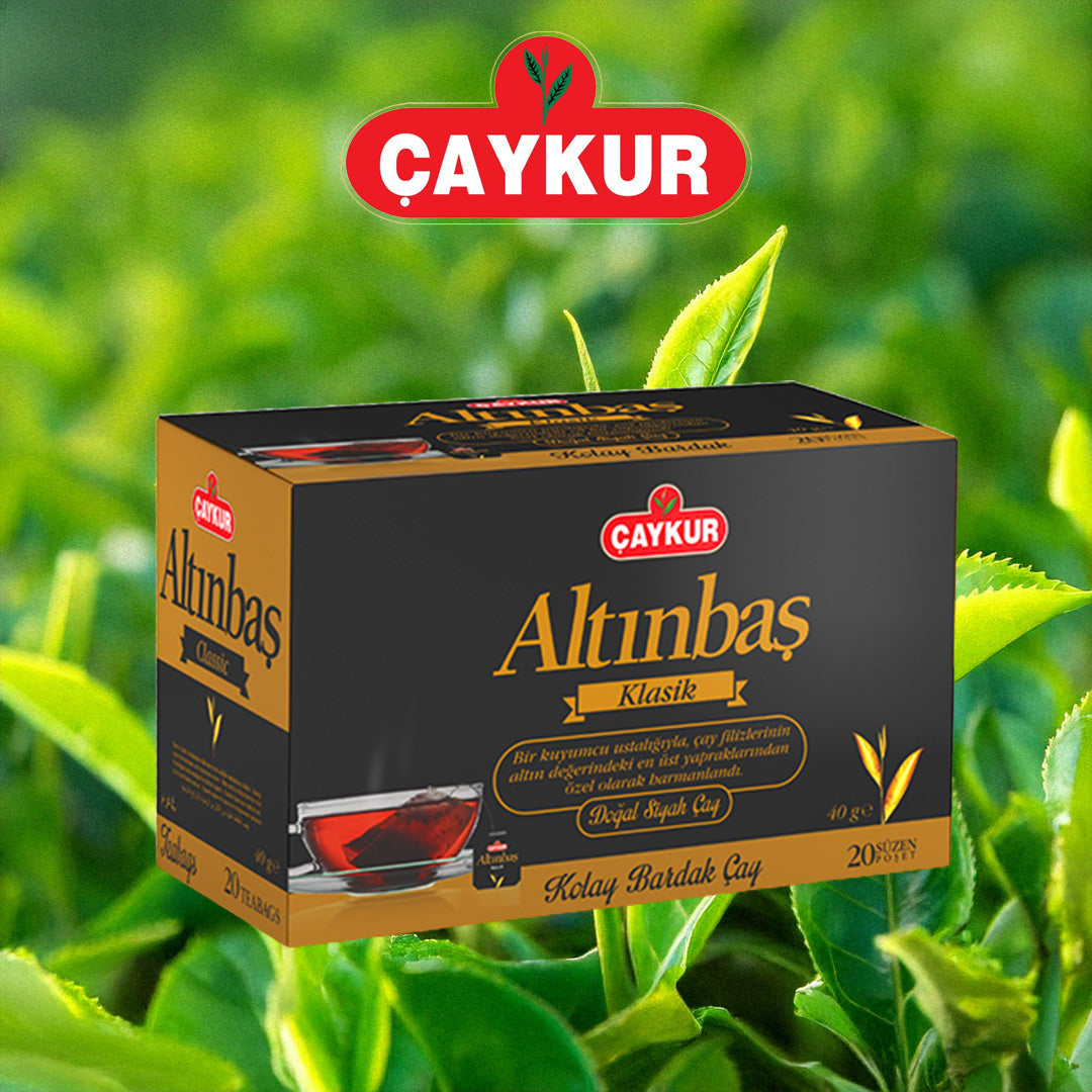 Caykur Altinbas Te Turco caja con 20 bolsas de té negro premium de Anatolia