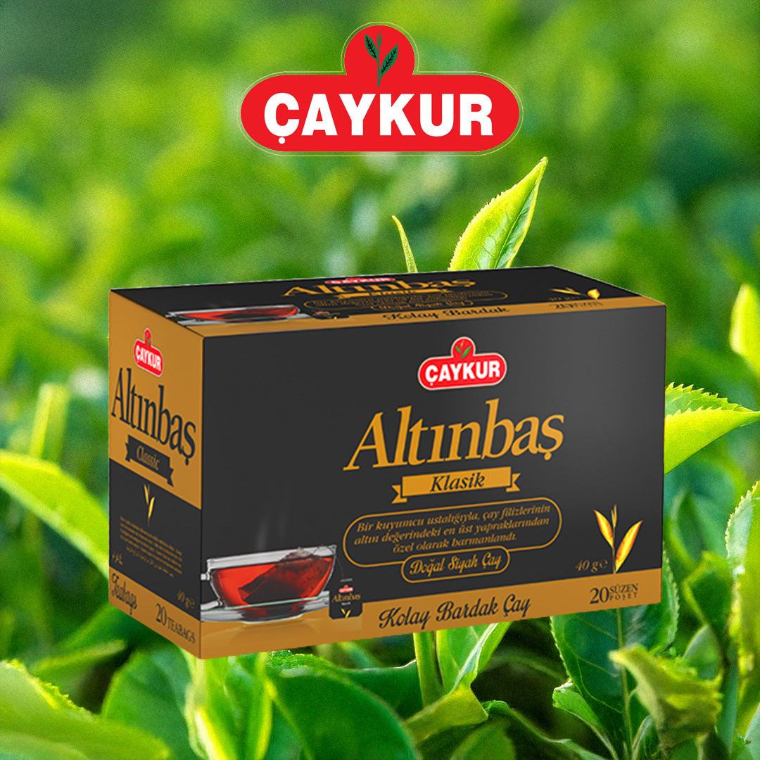 Caykur Altinbas Te Turco caja con 20 bolsas de té negro premium de Anatolia