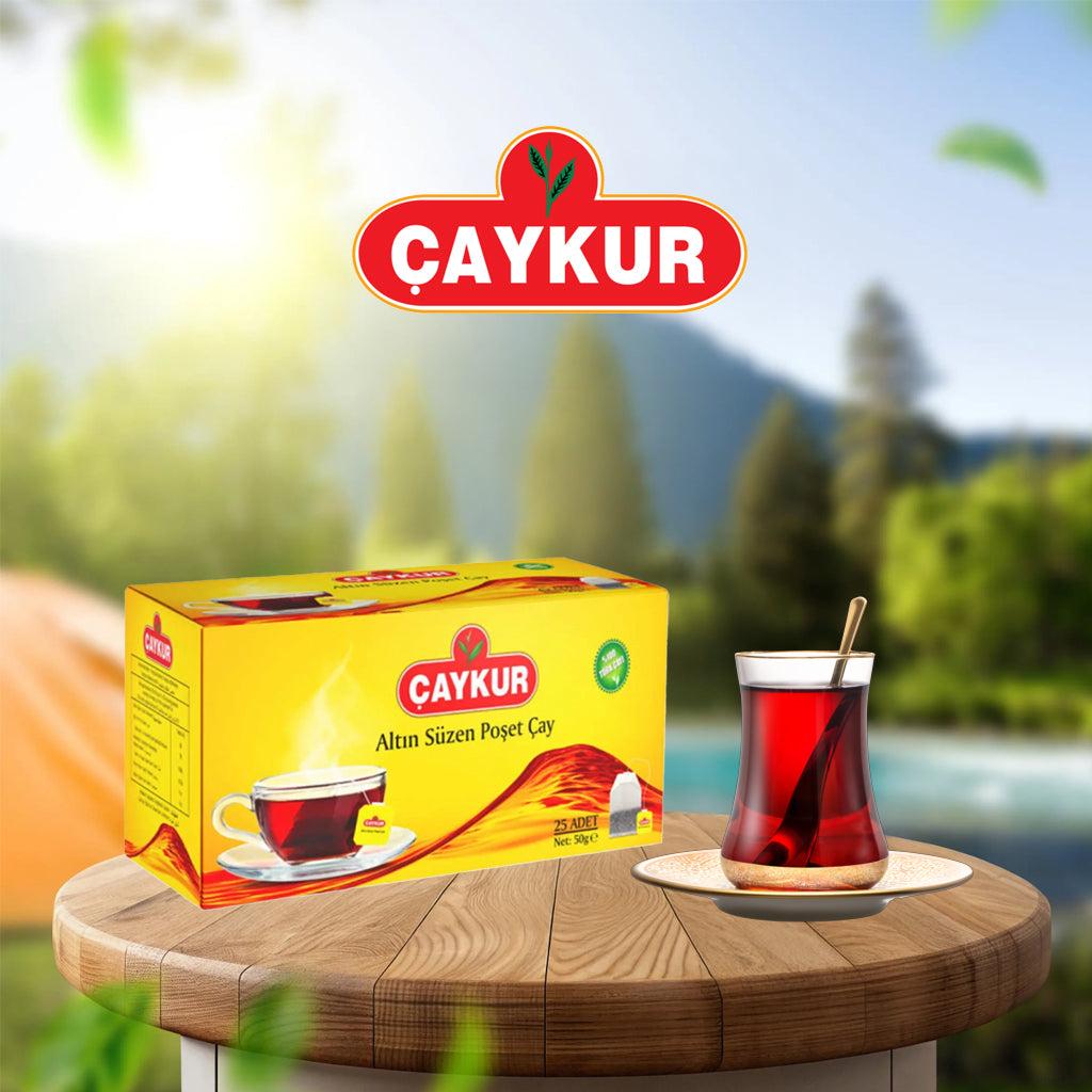 Caykur Te Turco caja de té negro con 25 bolsas individuales para infusión tradicional