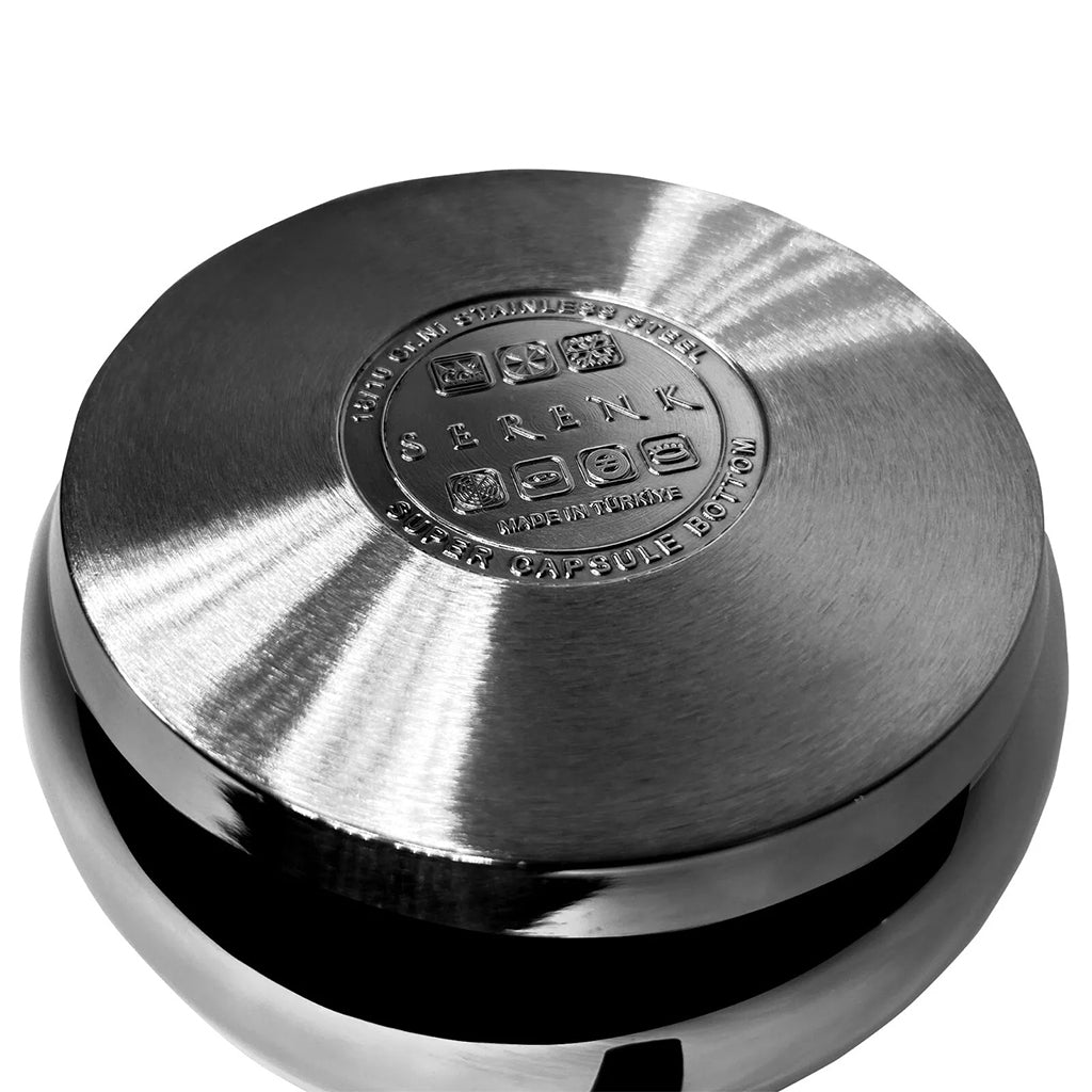 Tetera Turca Tradicional Acero Inox. 1.5L / 1L Negro