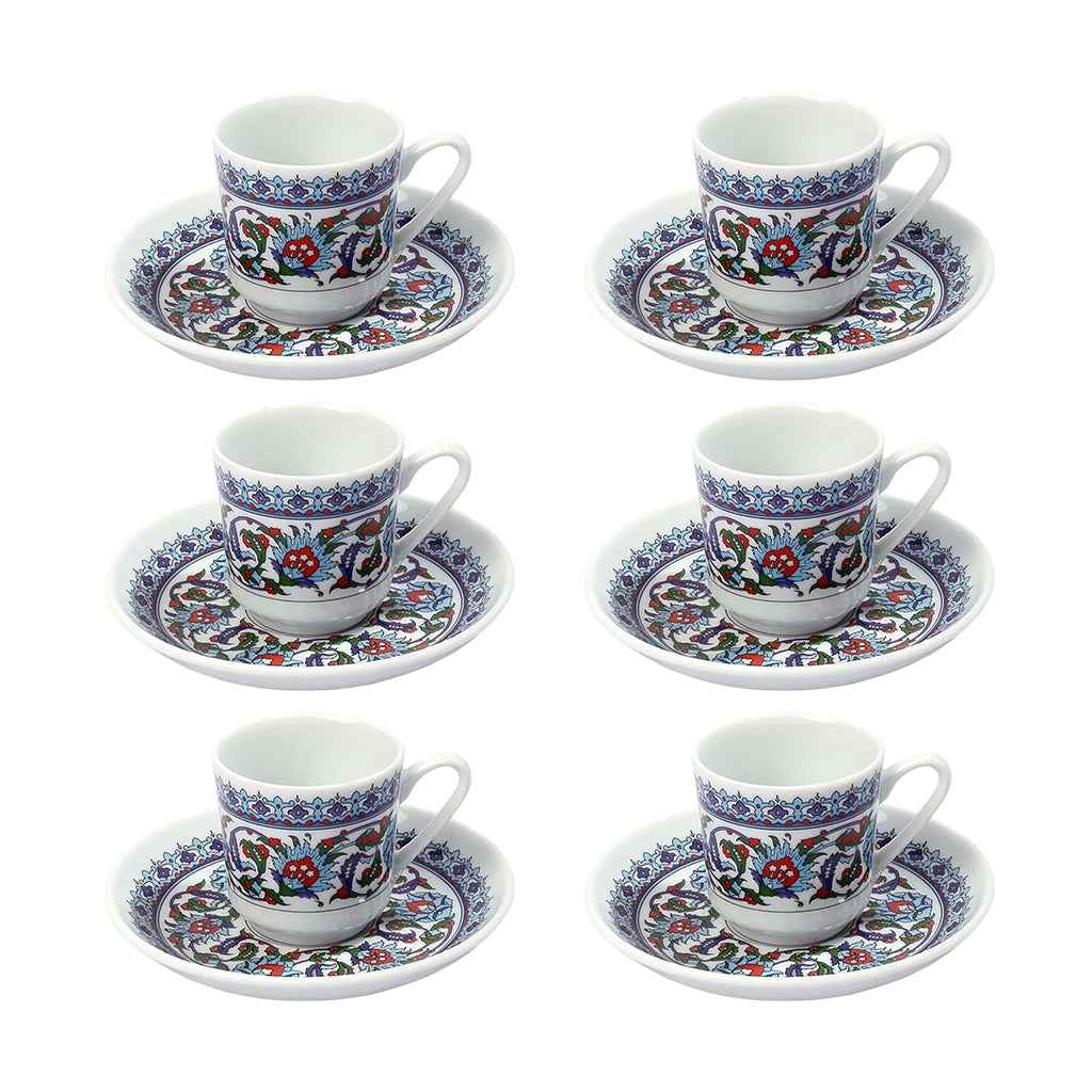 Juego de Tazas para Café Turco - 12 Piezas