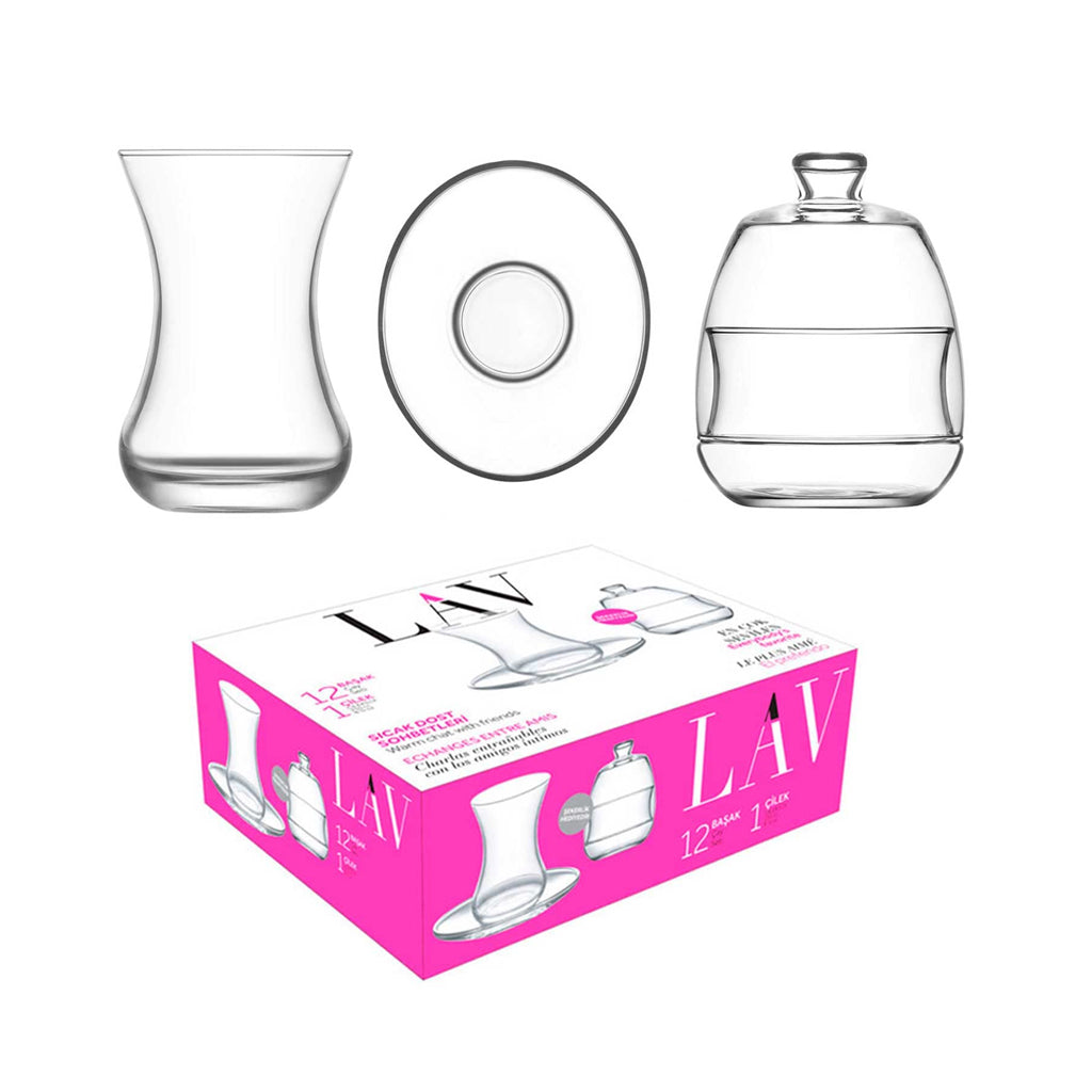 Juego de Vasos para Té Turco - 13 Piezas