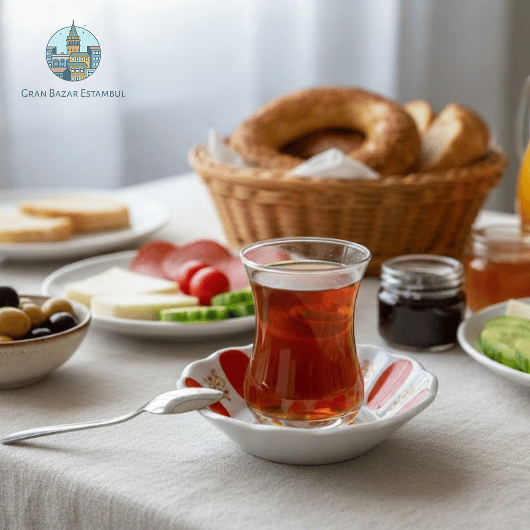 Platos para Te Turco 6 Piezas - Rojo (Plastico)