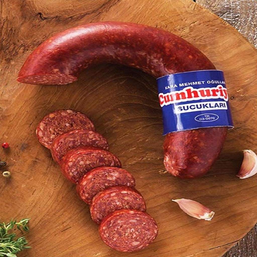 Paquete de 454g de Chorizo Turco Sucuk Soujouk tradicional turco de carne y especias