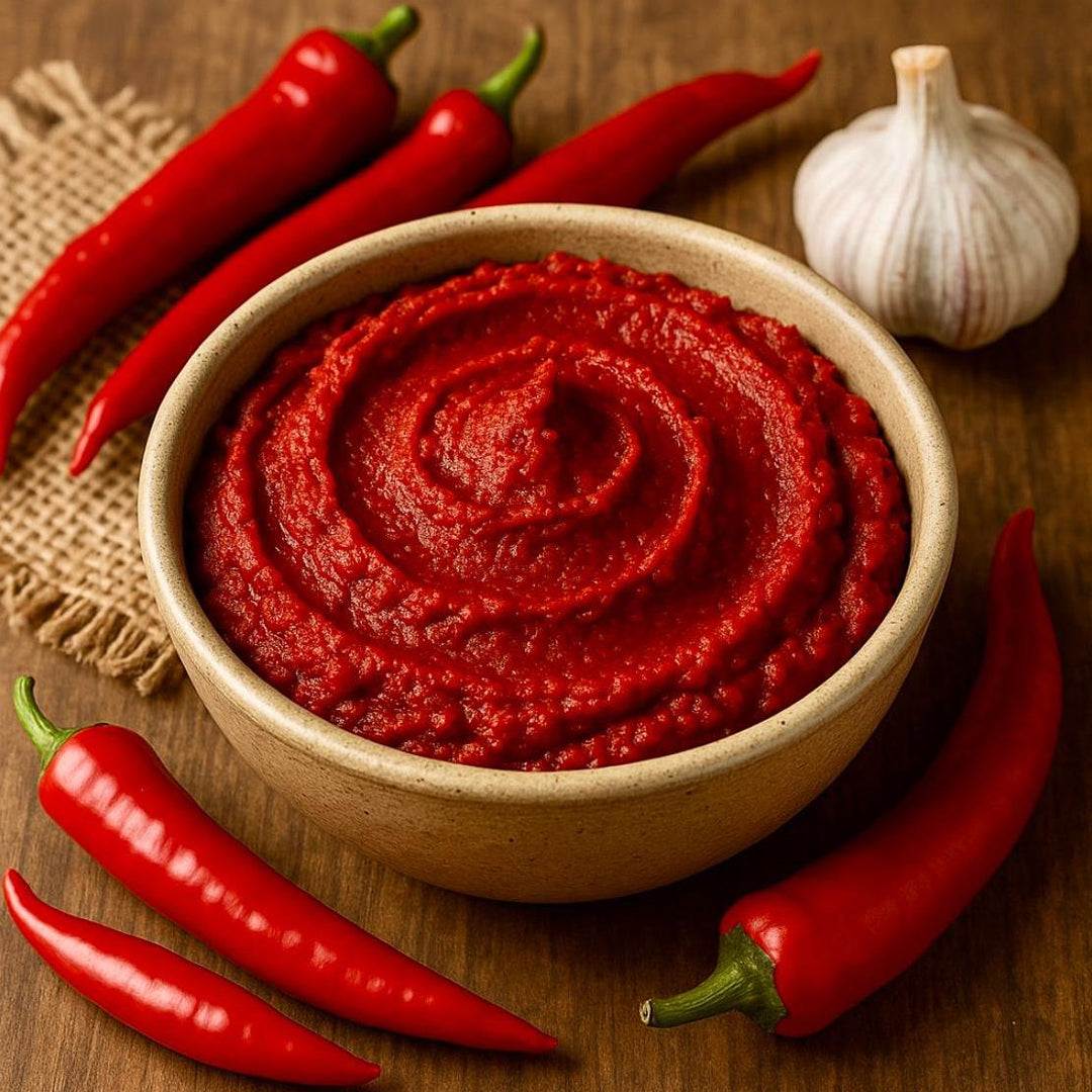 Pasta de pimiento rojo turco Biber Salçası Calidad Extra 550g envase para cocina