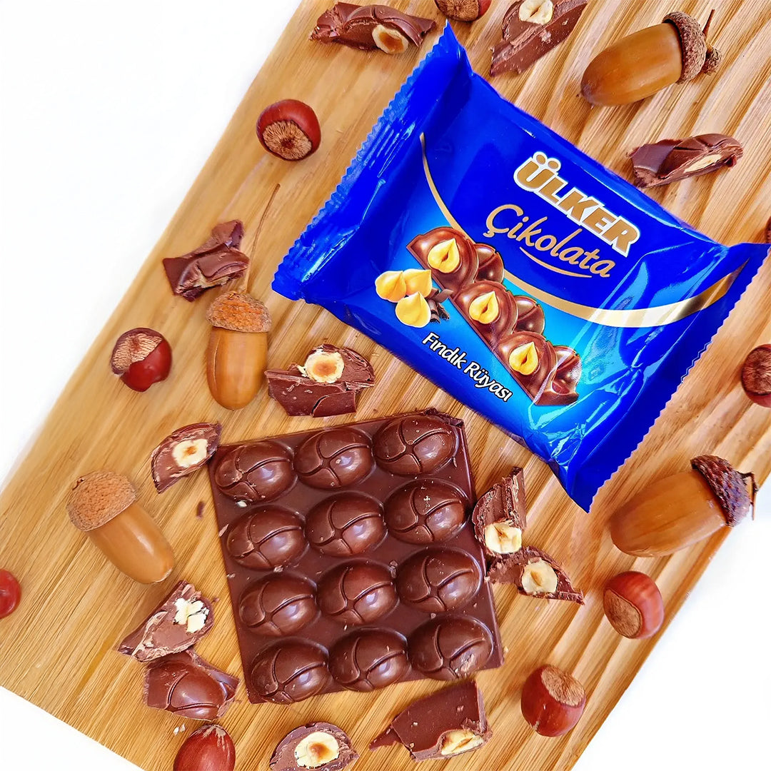 Ulker Chocolate con avellanas tostadas premium 75g barra de chocolate gourmet