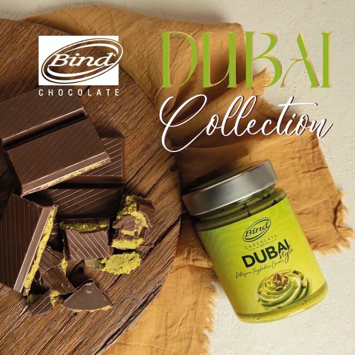 Crema de Pistache y Kataifi para Chocolate Dubai y Postres 350g