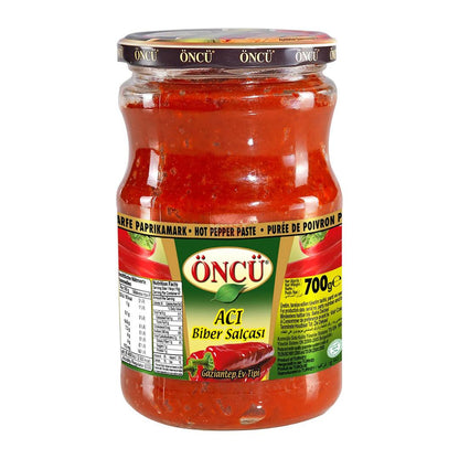 Frasco de 700g de pasta de pimiento picante turco, aci biber salcasi para cocina tradicional