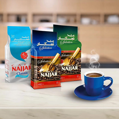 Cafe Najjar Café Turco con cardamomo en empaque de 450g, café molido premium aromático