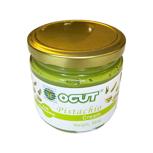 Crema de Pistache turca premium 350g con 30% pistachos, textura cremosa y sabor intenso