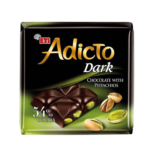 Eti Adicto Dark Chocolate Turco con Pistaches 54% Cacao, 60g