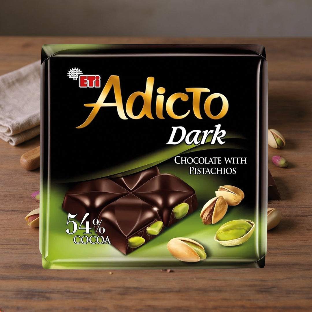 Eti Adicto Dark Chocolate Turco con Pistaches 54% Cacao, 60g