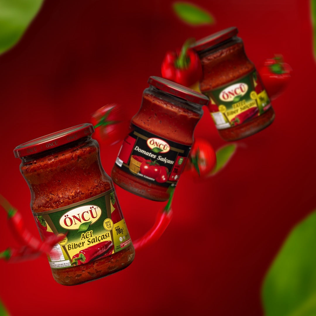 Frasco de 700g de Oncu Pasta de pimiento dulce, salsa turca tradicional de pimientos rojos dulces