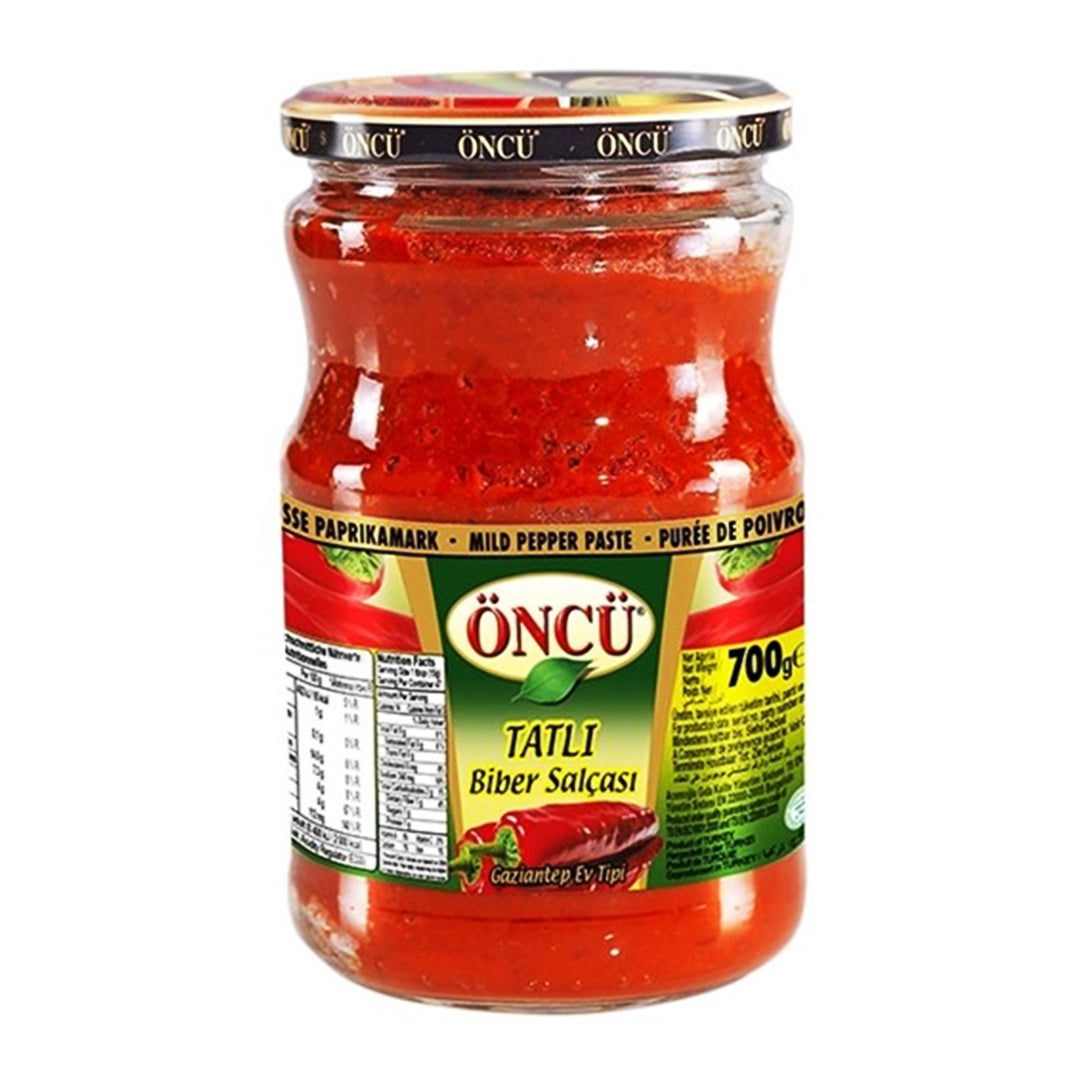 Frasco de 700g de Oncu Pasta de pimiento dulce tradicional turca para cocinar
