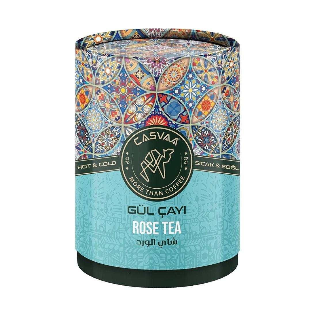 Té Turco Rosa tradicional con pétalos de rosa, aroma floral y sabor suave de Turquía