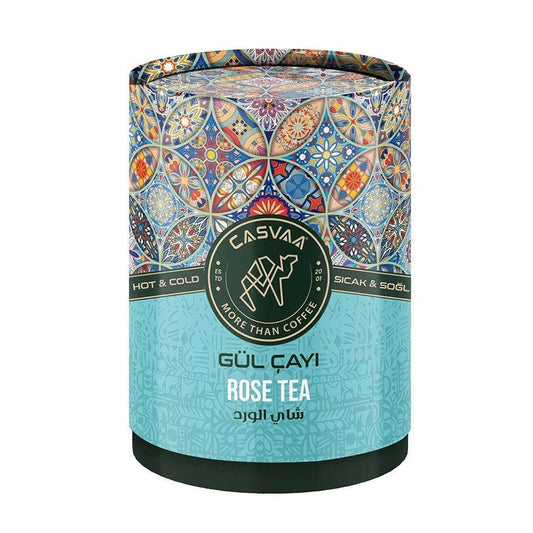 Té Turco Rosa tradicional con pétalos de rosa, aroma floral y sabor suave de Turquía