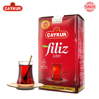 Paquete de 1kg de té negro turco Caykur Filiz y Tiryaki para preparaciones aromáticas y tradicionales