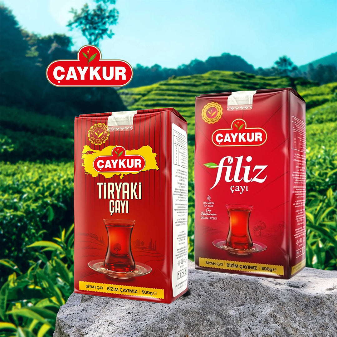Paquete de 1kg de té negro turco Caykur Filiz y Tiryaki para preparar tazas aromáticas y reconfortantes
